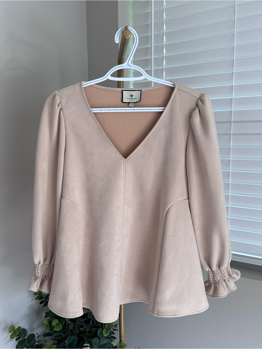TUCKERNUCK Faux Suede Blouse